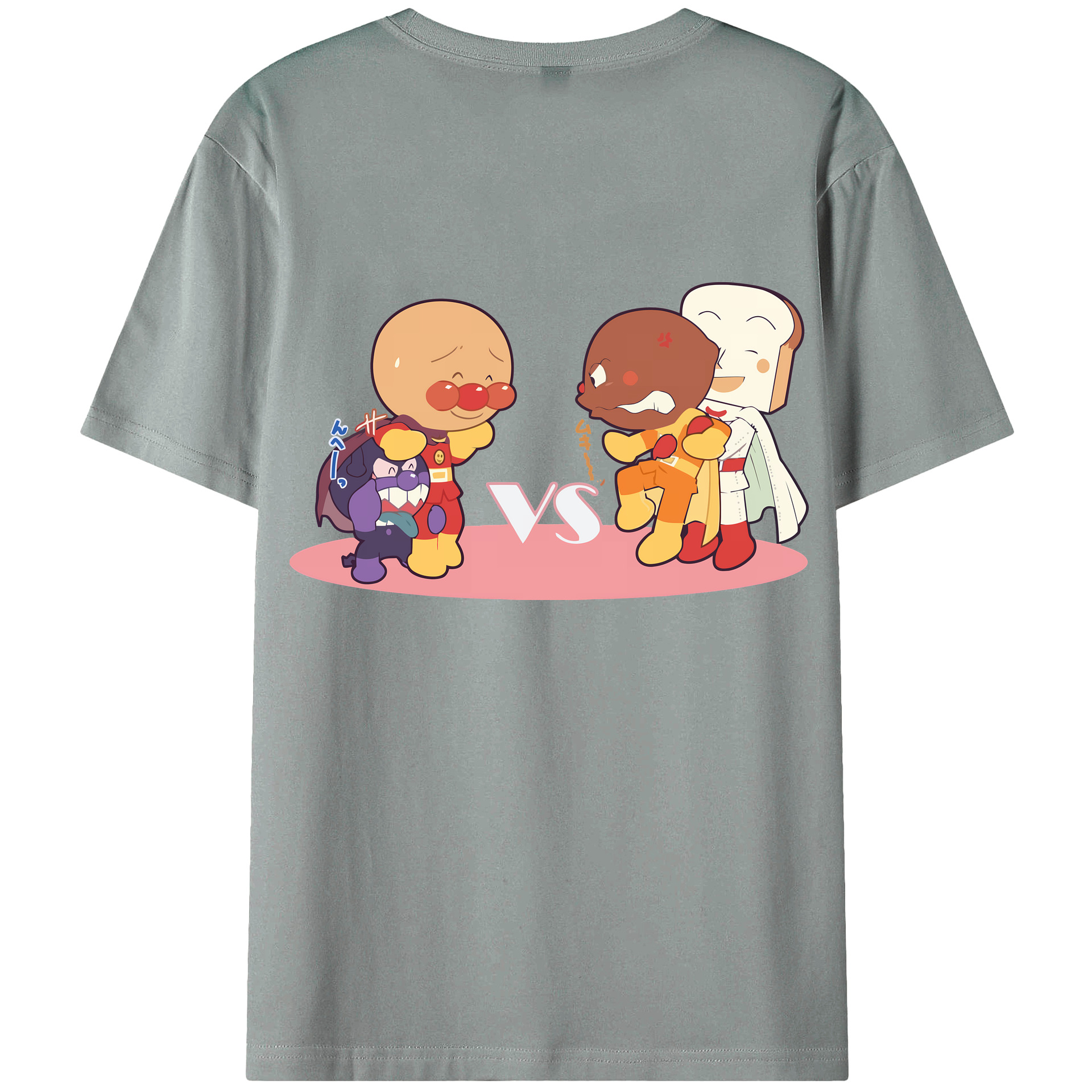 （画像用） アンパンマン Anpanman 綿100％ メンズ半袖Tシャツ（バックプリント） 通気性